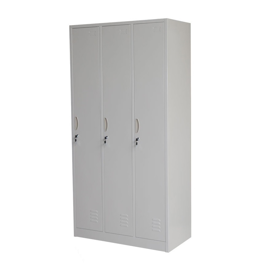 3 ajtós fém öltözőszekrény